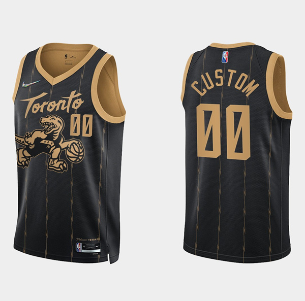 Men's Black Toronto Raptors Active Player Custom 2021/22 City Edition 75th Anniversary